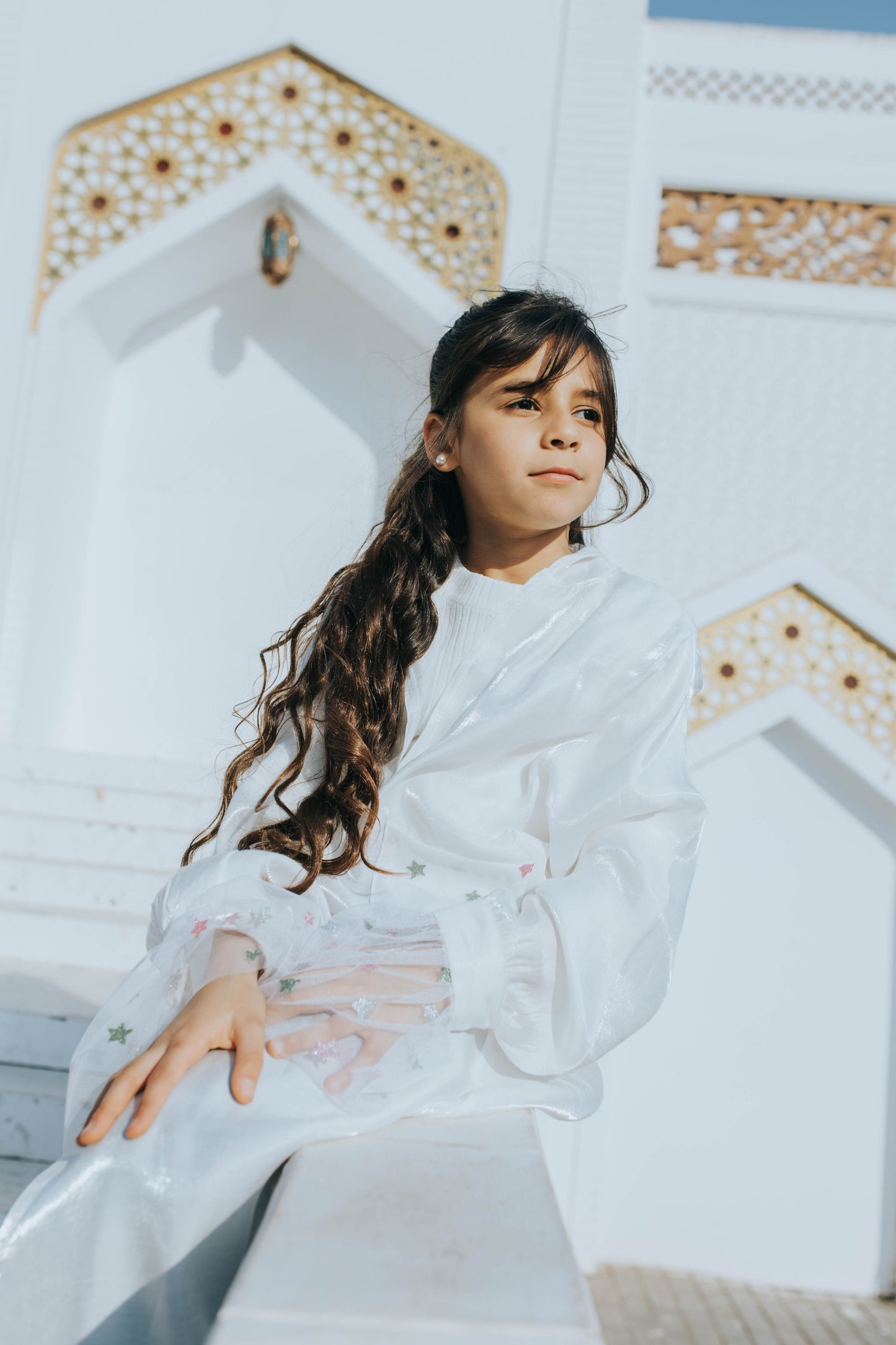 Stars White Kaftan