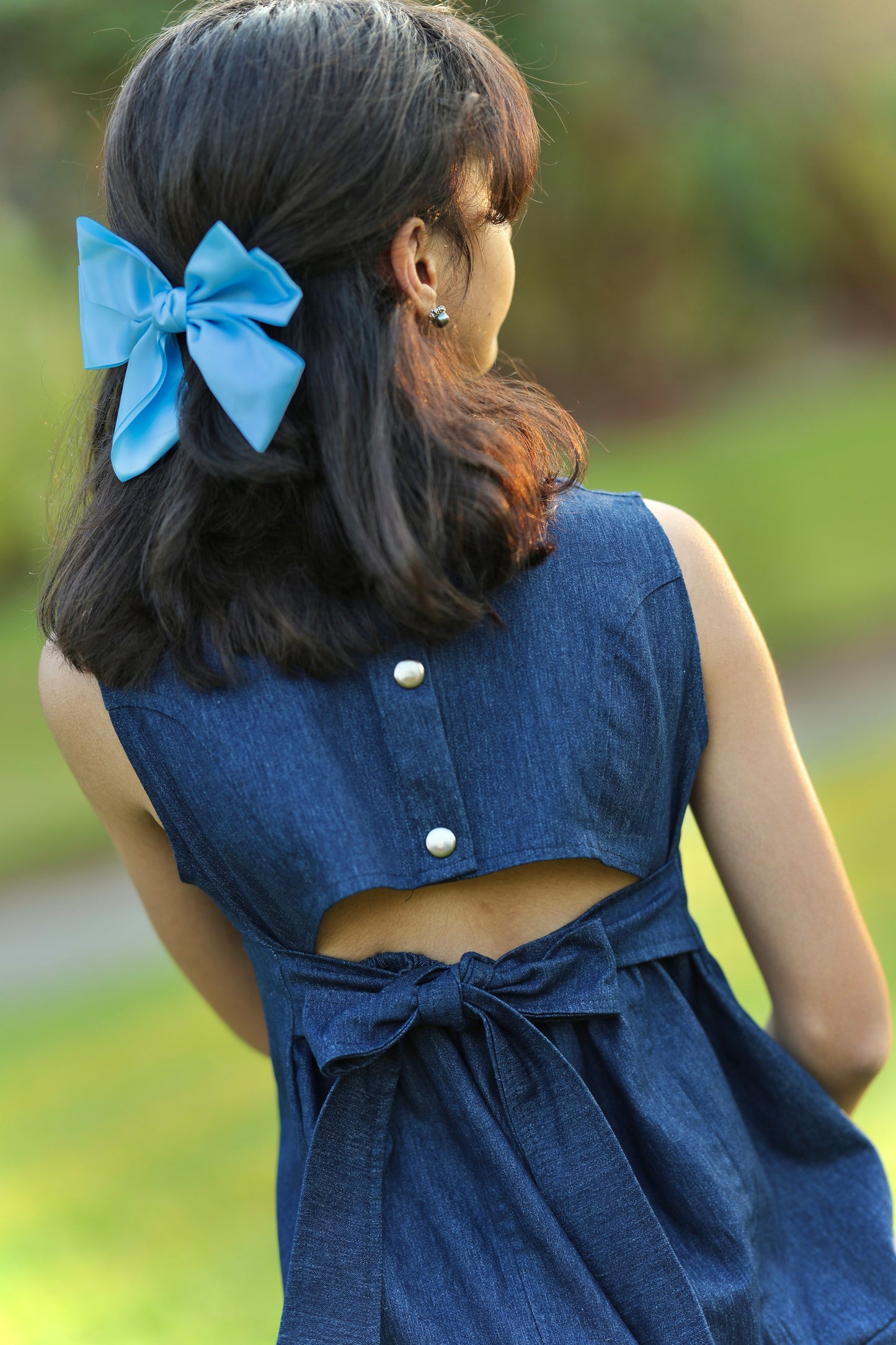 Ribbon Denim Dress