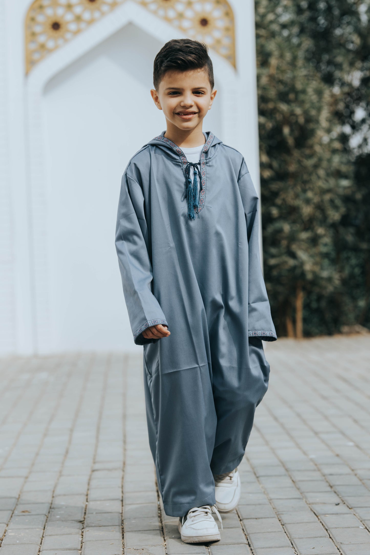 Navy Blue Moroccan Boy's Jilbab