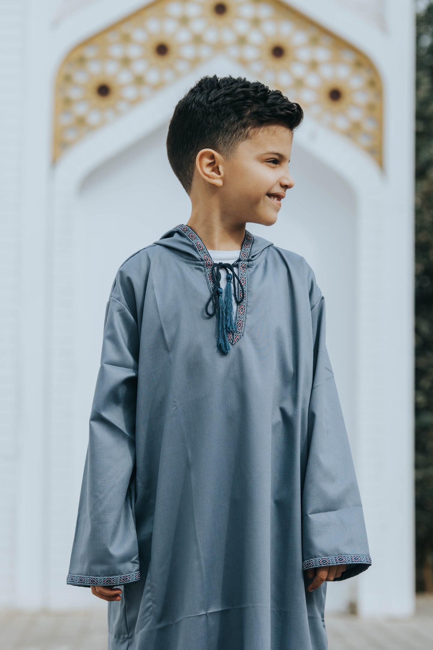 Navy Blue Moroccan Boy's Jilbab