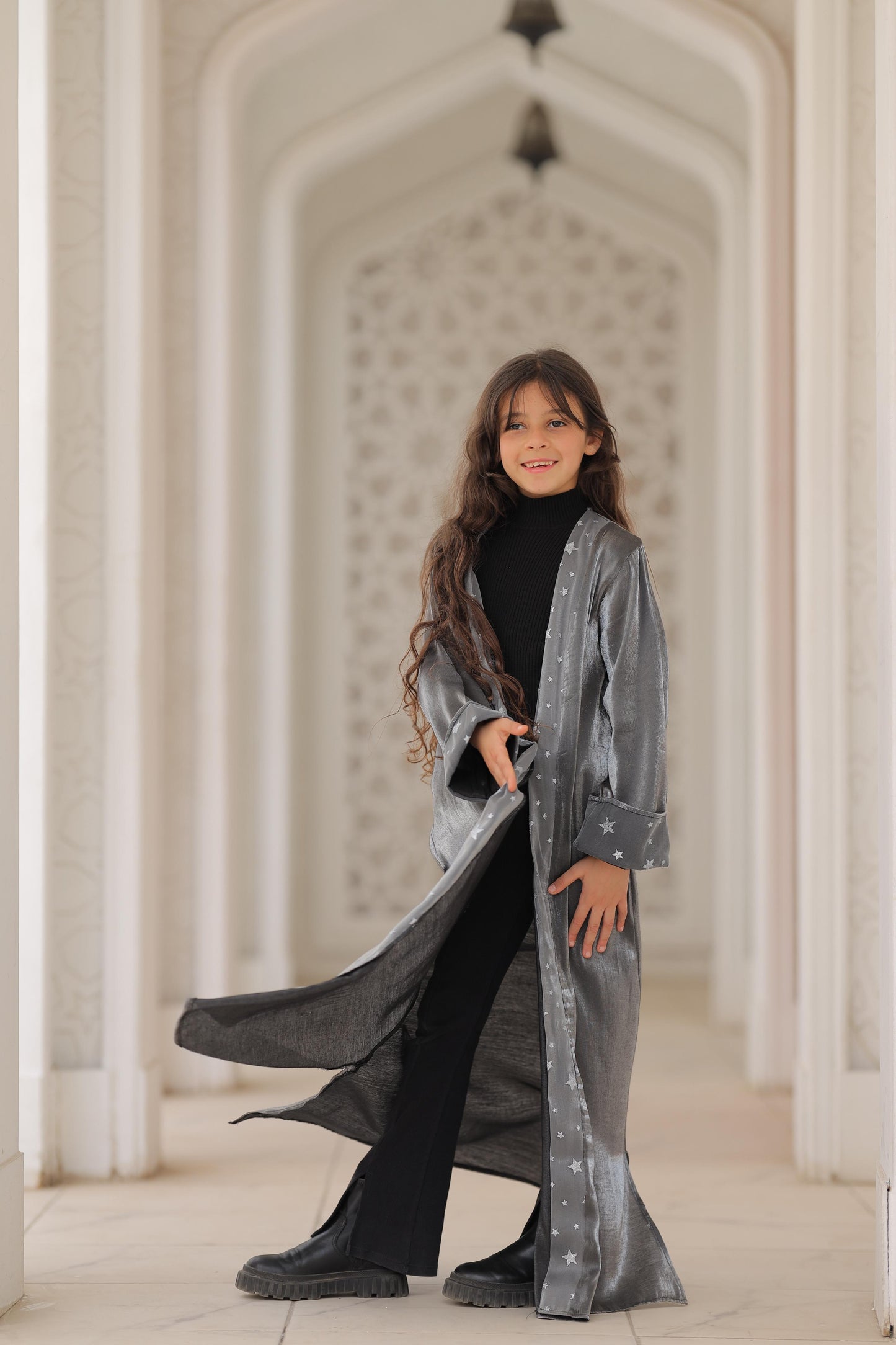 Black Shimmery Kaftan