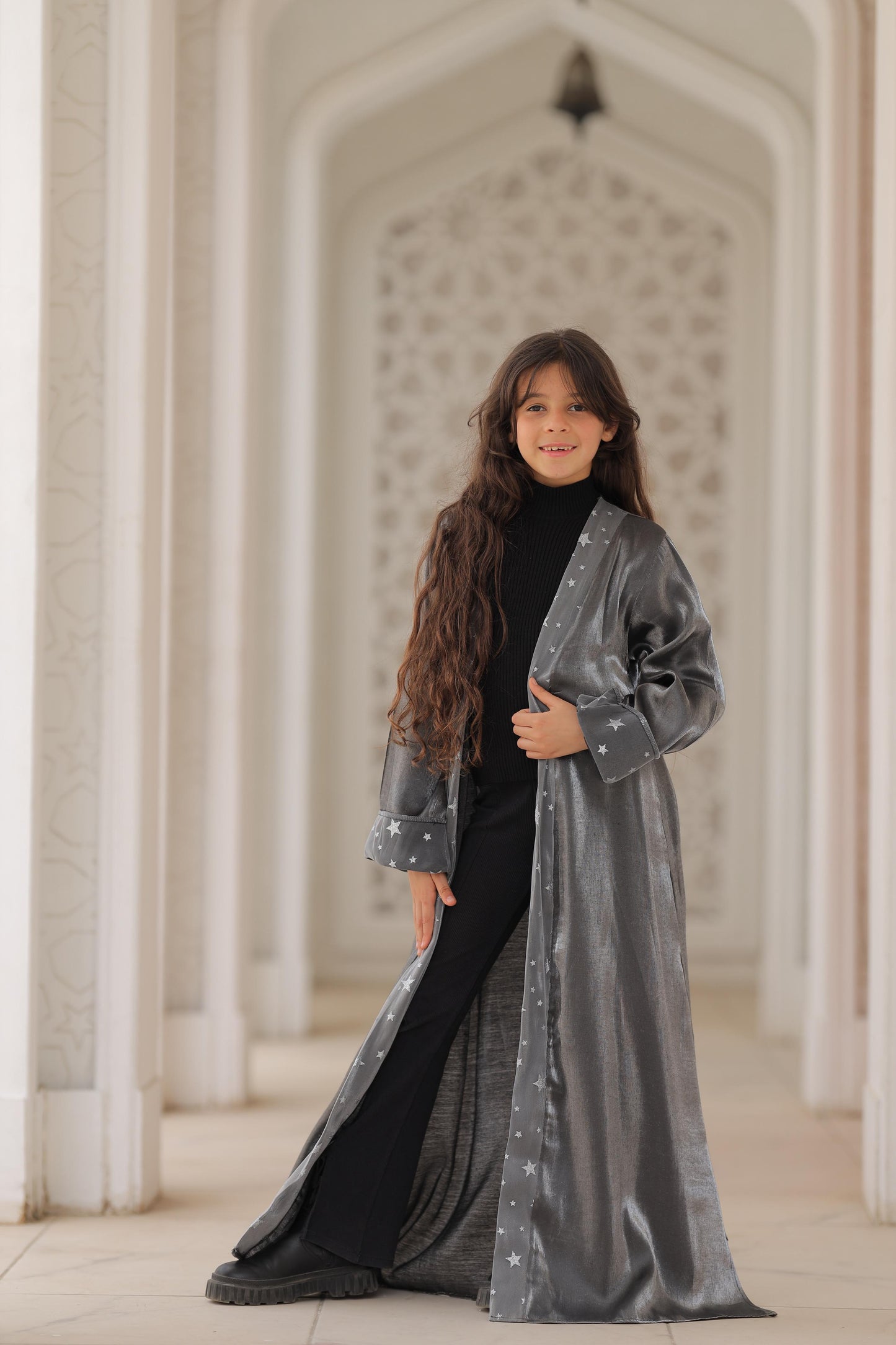 Black Shimmery Kaftan