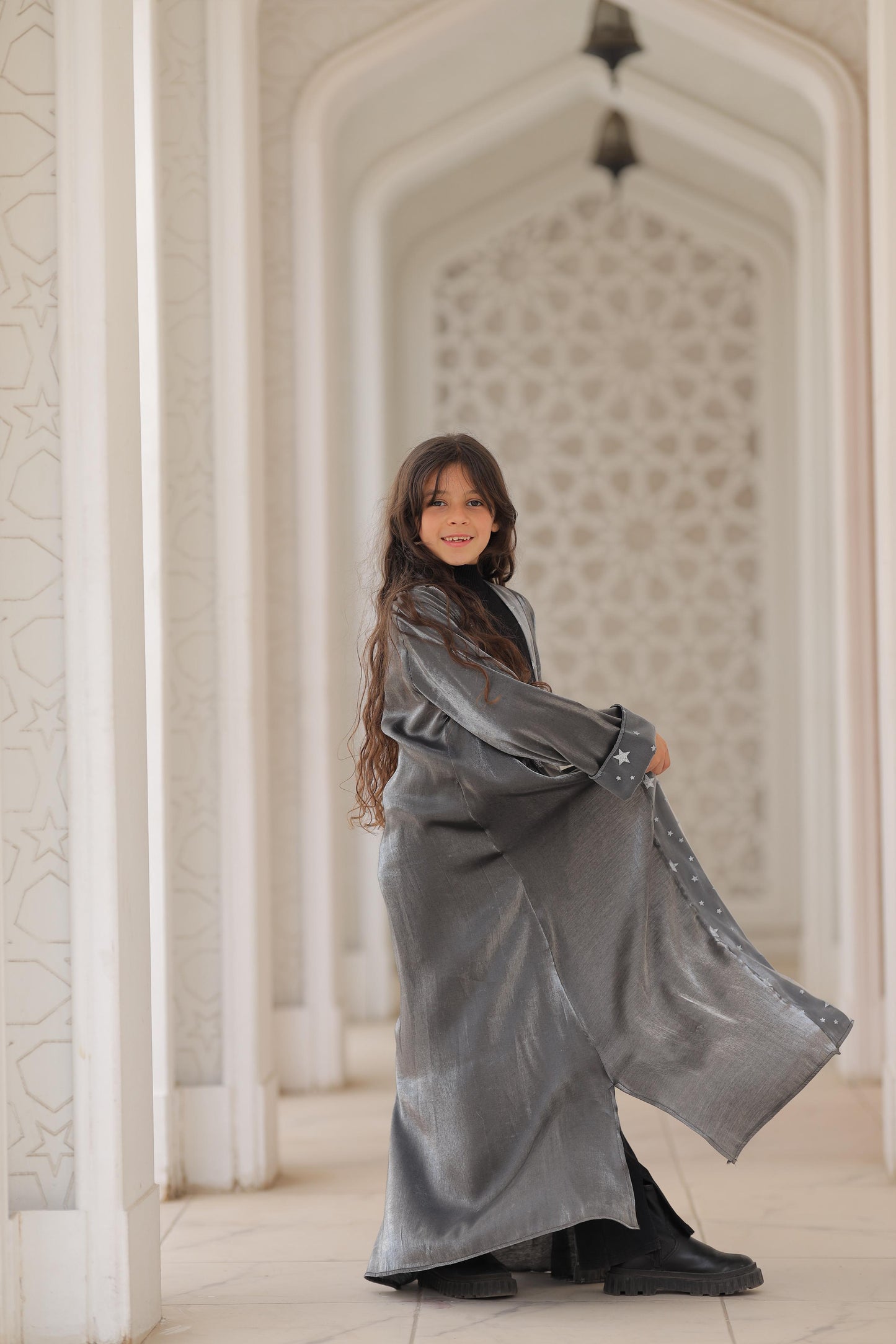 Black Shimmery Kaftan