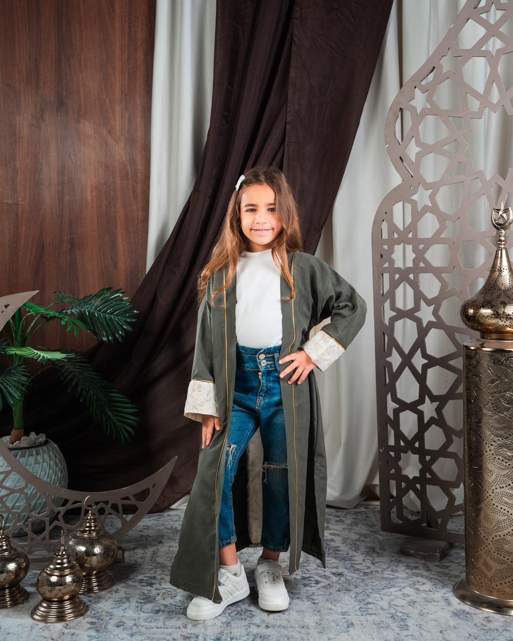 Olive green kaftan